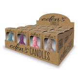 Eden's Candles Vagina - Vanilla - Display of 12 - Coloured Vanilla Scented Candles - Set of 12 - Mr and Mrs D's